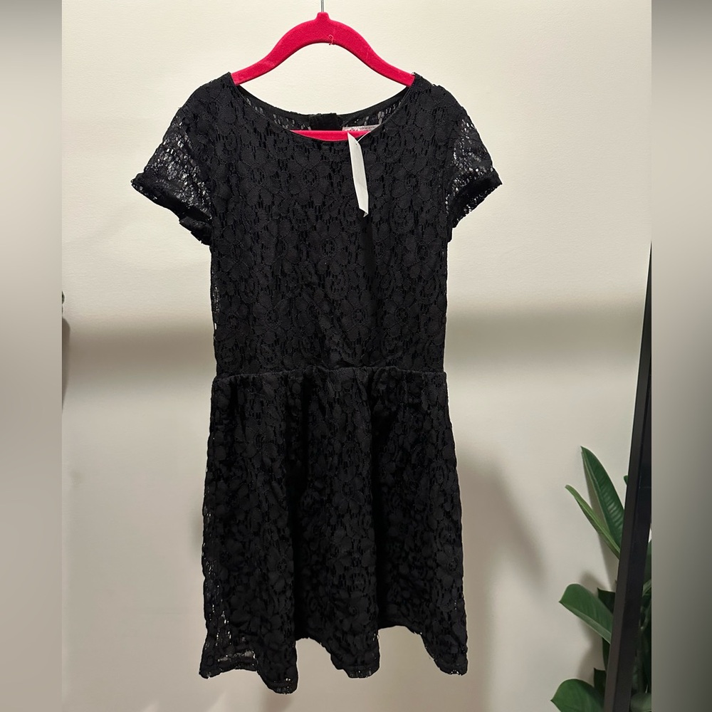 NWT Girls Black Lace Dress H&M